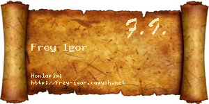 Frey Igor névjegykártya